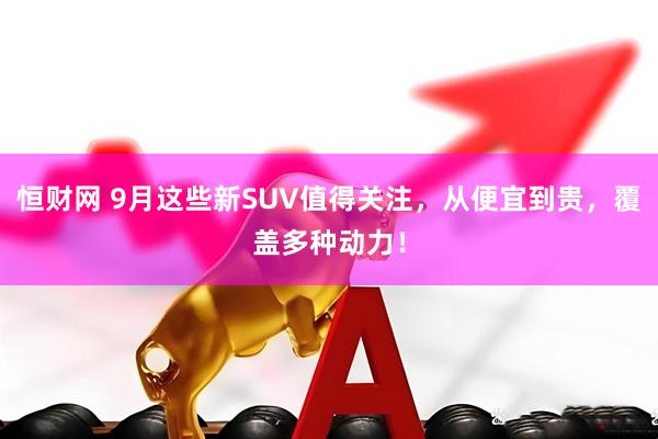 恒财网 9月这些新SUV值得关注，从便宜到贵，覆盖多种动力！