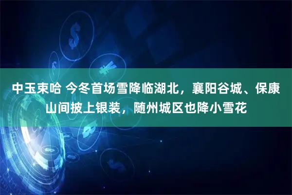 中玉束哈 今冬首场雪降临湖北，襄阳谷城、保康山间披上银装，随州城区也降小雪花