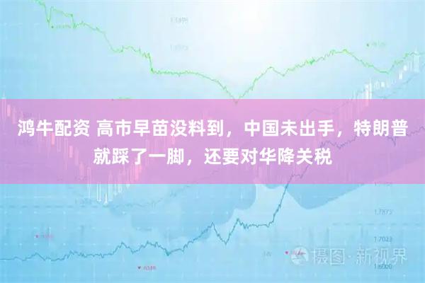 鸿牛配资 高市早苗没料到，中国未出手，特朗普就踩了一脚，还要对华降关税