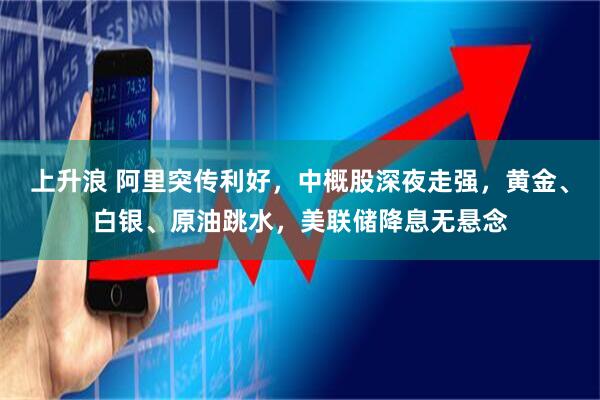 上升浪 阿里突传利好，中概股深夜走强，黄金、白银、原油跳水，美联储降息无悬念