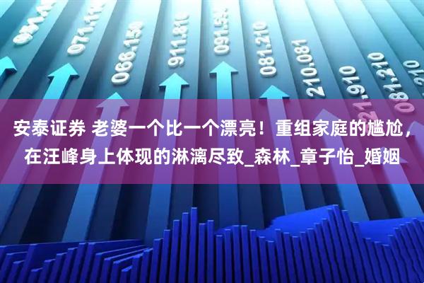 安泰证券 老婆一个比一个漂亮!重组家庭的尴尬,在汪峰身上体现的淋漓尽致_森林_章子怡_婚姻